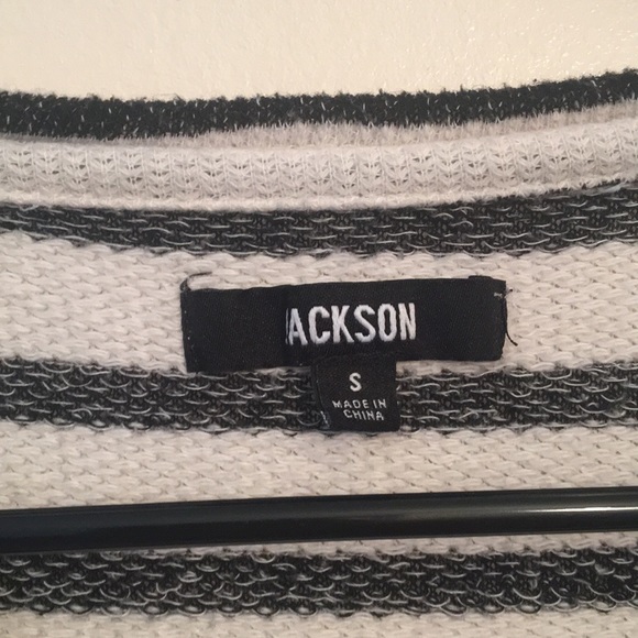 Oversized B&W Striped Grunge Shirt - Picture 3 of 4